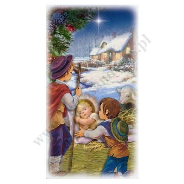 OBRAZEK KOLĘDOWY - format 7 x 13 cm - bez tekstu - paczka 100 szt. - 1663