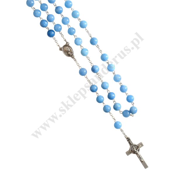 RÓŻANIEC AKWAMARYN W ETUI - 88818