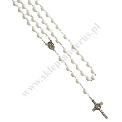 RÓŻANIEC AGAT BIAŁY W ETUI - 88200