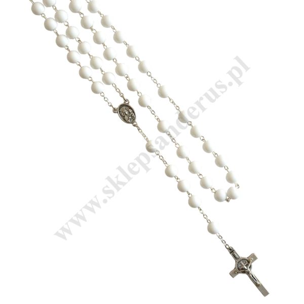 RÓŻANIEC AGAT BIAŁY W ETUI - 88200