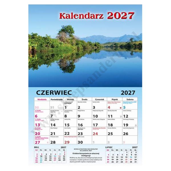 KALENDARZ ŚCIENNY ZRYWANY 2027