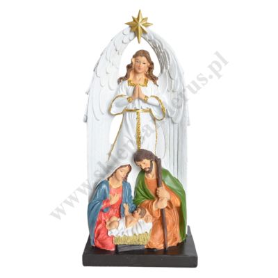 ŚWIĘTA RODZINA Z ANIOŁEM - wys. 28 cm - 2943
