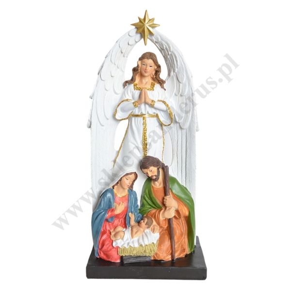 ŚWIĘTA RODZINA Z ANIOŁEM - wys. 28 cm - 2943