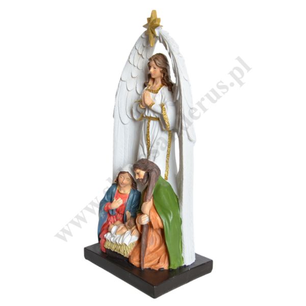 ŚWIĘTA RODZINA Z ANIOŁEM - wys. 28 cm - 2943