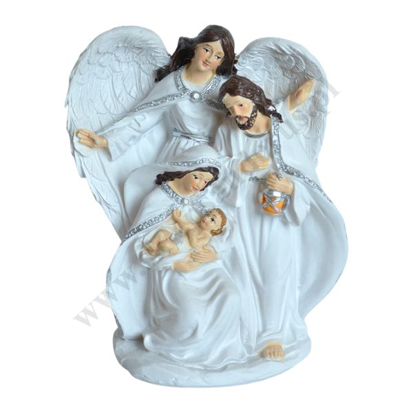 ŚWIĘTA RODZINA I ANIOŁ - wys. 14 cm - 68857