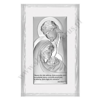 ŚWIĘTA RODZINA - OBRAZEK SREBRNY 16 x 25 cm - 6380SW/2XFB