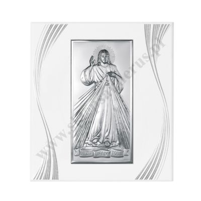 JEZU UFAM TOBIE - OBRAZEK SREBRNY 21 x 23 cm - 6443FP/2X