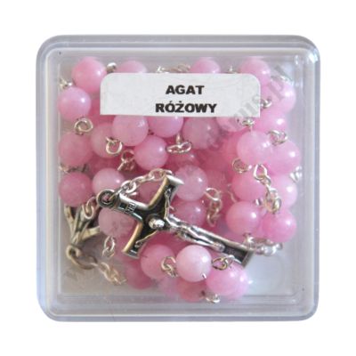 RÓŻANIEC AGAT RÓŻOWY - 43268