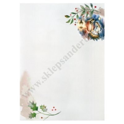 BOŻONARODZENIOWA PAPETERIA - format A4 - KPL.10 szt. - 84194