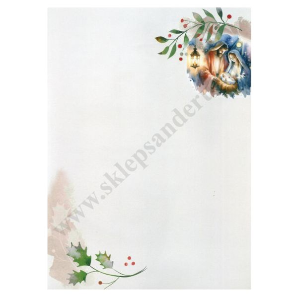 BOŻONARODZENIOWA PAPETERIA - format A4 - KPL.10 szt. - 84194