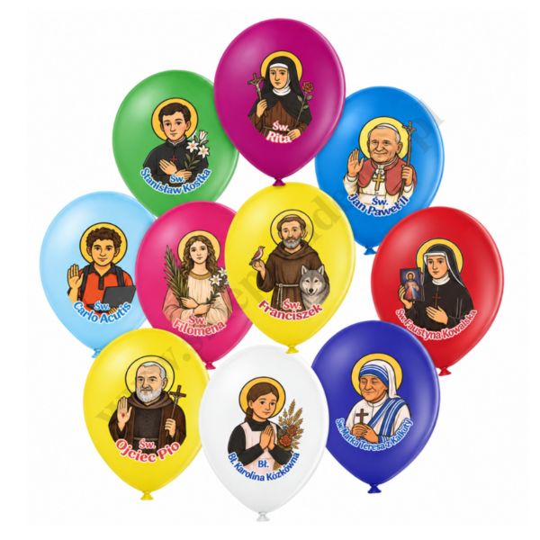 BALONY ZE ŚWIĘTYMI - zestaw 50 szt. - 47676