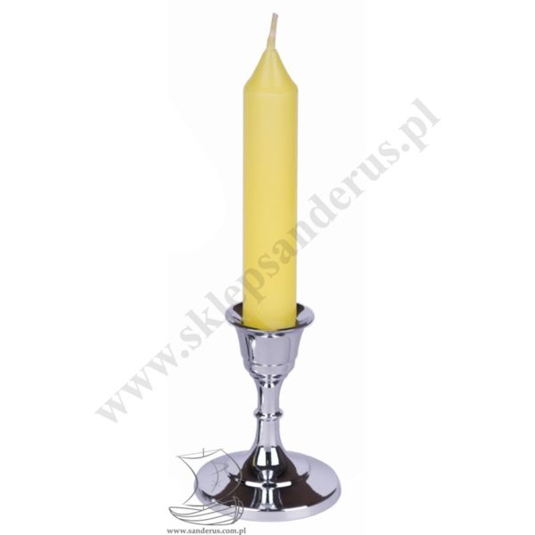 ŚWIECZNIK CHROM - wys. 7.5 cm - 5018