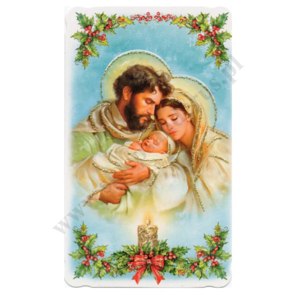 OBRAZEK KOLĘDOWY BROKAT - format 6.2 x 10.4 cm - PACZKA 100 szt. - 73334