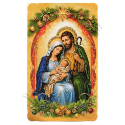 OBRAZEK KOLĘDOWY BROKAT - format 6.2 x 10.4 cm - PACZKA 100 szt. - 73337