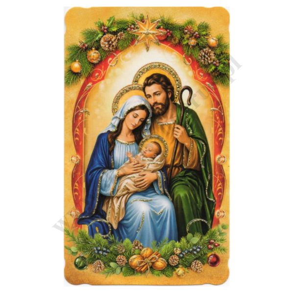 OBRAZEK KOLĘDOWY BROKAT - format 6.2 x 10.4 cm - PACZKA 100 szt. - 73337