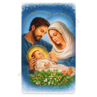 OBRAZEK KOLĘDOWY BROKAT - format 6.2 x 10.4 cm - PACZKA 100 szt. - 73340