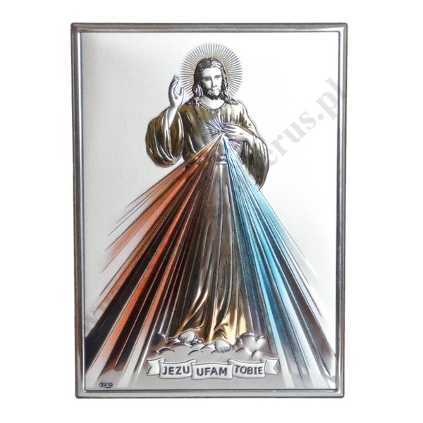 JEZU UFAM TOBIE - OBRAZEK SREBRNY - format 13 x 18 cm - DS34/3C