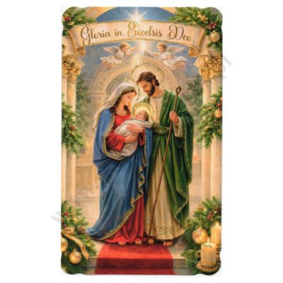 OBRAZEK KOLĘDOWY BROKAT - format 8.9 x 14.7 cm - PACZKA 100 szt. - 73348