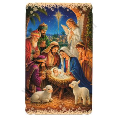 OBRAZEK KOLĘDOWY BROKAT - format 8.9 x 14.7 cm - PACZKA 100 szt. - 30168