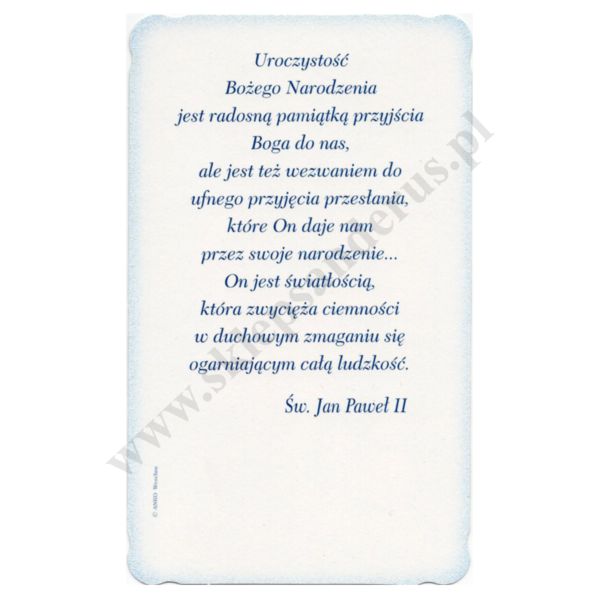 OBRAZEK KOLĘDOWY BROKAT - format 8.9 x 14.7 cm - PACZKA 100 szt. - 30169
