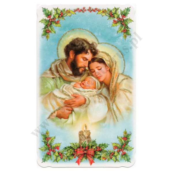 OBRAZEK KOLĘDOWY BROKAT - format 8.9 x 14.7 cm - PACZKA 100 szt. - 30170