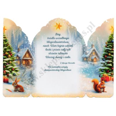 OBRAZEK KOLĘDOWY - TRYPTYK SZOPKA - PACZKA 100 szt. - 87089
