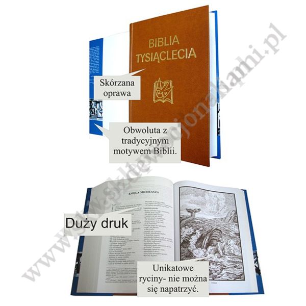 PISMO ŚWIĘTE - BIBLIA PAPIESKA - format A4, złocone brzegi