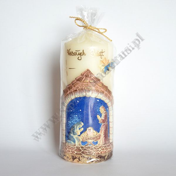 ŚWIECA BOŻE NARODZENIE - wys. 19 cm - 51324