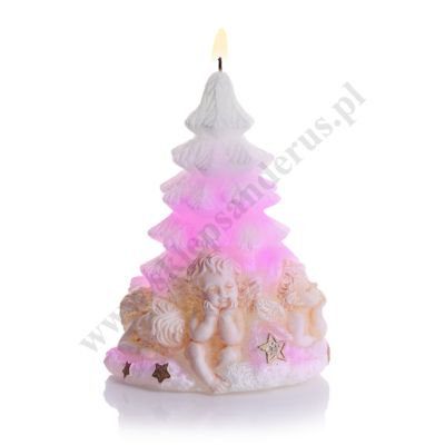 ŚWIECA CHOINKA Z DIODĄ - wys. 15 cm - 82300