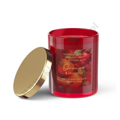 ŚWIECA ZAPACHOWA W SZKLE. ORANGE & CINNAMON - 65155