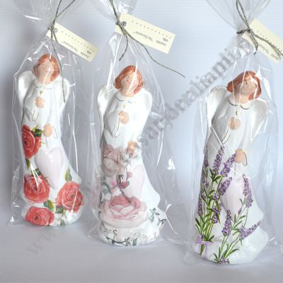 ANIOŁ W KWIATY - wys.19.5 cm - 3445