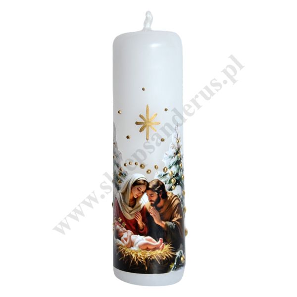 ŚWIECA ŚWIĄTECZNA - wys. 13 cm - 65880