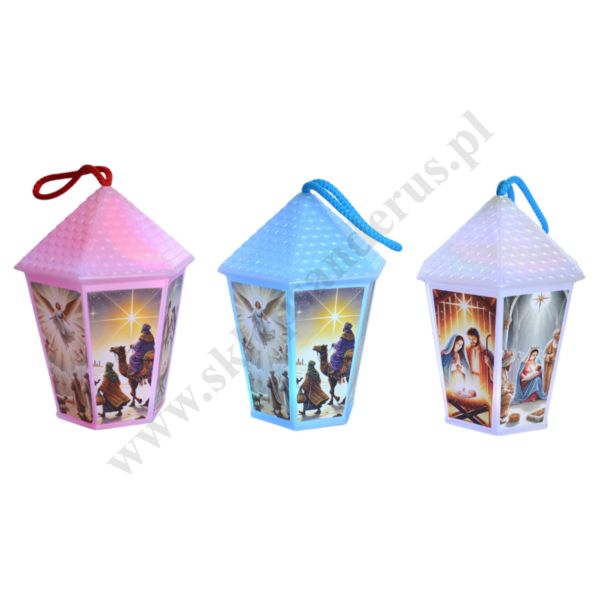 LAMPION RORATNI-ADWENTOWY - mix kolorów - 50285