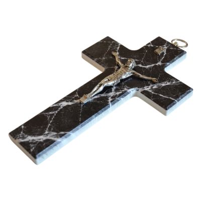 KRZYŻ CIEMNY MARMUREK - wys. 20 cm - 51526