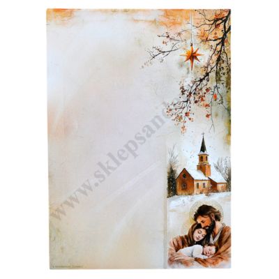 BOŻONARODZENIOWA PAPETERIA - format A4 - KPL.10 szt. - 88448