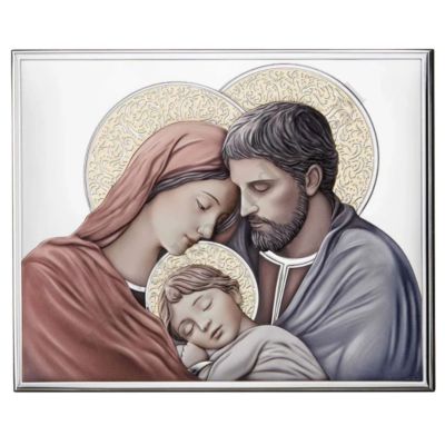 ŚWIĘTA RODZINA - OBRAZEK SREBRNY 26 x 21 cm - VL81486/4L