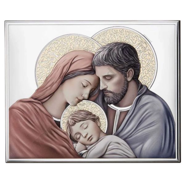 ŚWIĘTA RODZINA - OBRAZEK SREBRNY 26 x 21 cm - VL81486/4L