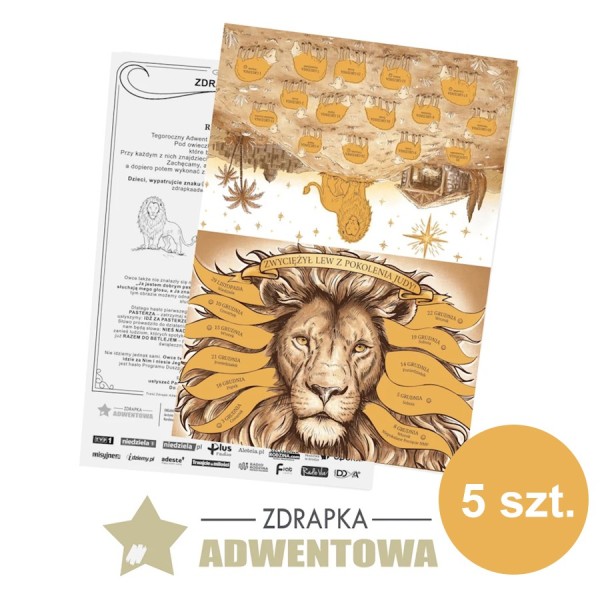 ZDRAPKA ADWENTOWA 2026 - PAKIET 5 SZT. - kalendarz adwentowy - 69818