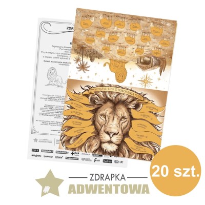 ZDRAPKA ADWENTOWA 2026 - PAKIET 20 SZT. - kalendarz adwentowy - 69818