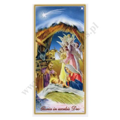 OBRAZEK KOLĘDOWY - format 7 x 14 cm - PACZKA 100 szt. - 51293