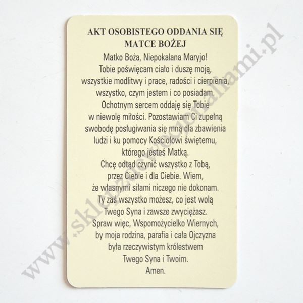 MATKA BOŻA CZĘSTOCHOWSKA - obrazek 5 x 8 cm - paczka 100 szt. - 87114