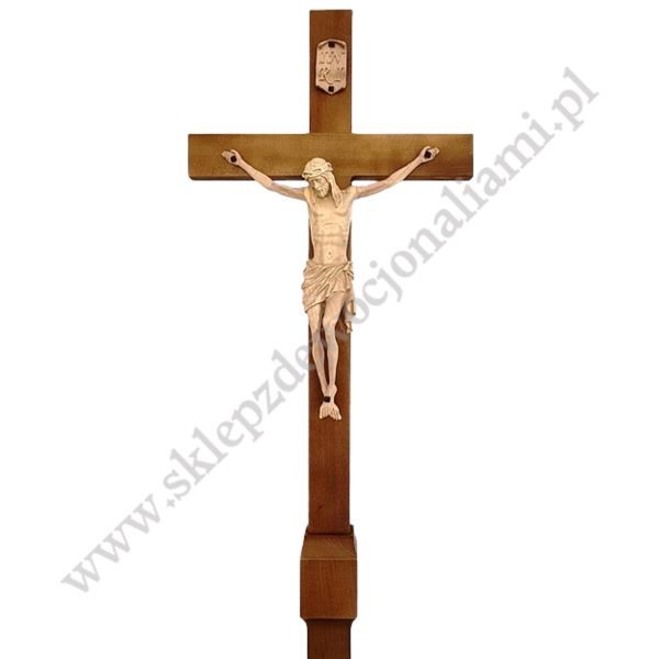 KRZYŻ OŁTARZOWO PROCESYJNY DREWNIANY - 87735