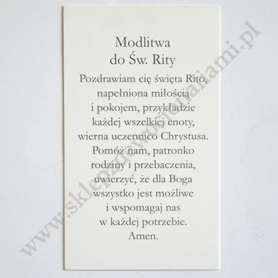 ŚWIĘTA RITA - obrazek 6.5 x 11 cm - 87039