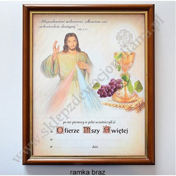 OBRAZEK KOMUNIJNY - WZÓR 8