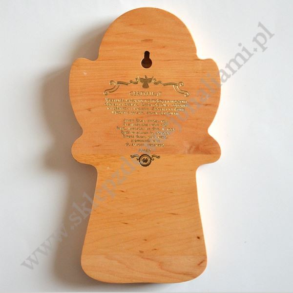 TWÓJ ANIOŁ STRÓŻ - drewniana pamiątka wys.23 cm - 86020