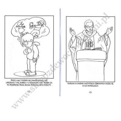 MSZA ŚWIĘTA W OBRAZKACH DO KOLOROWANIA