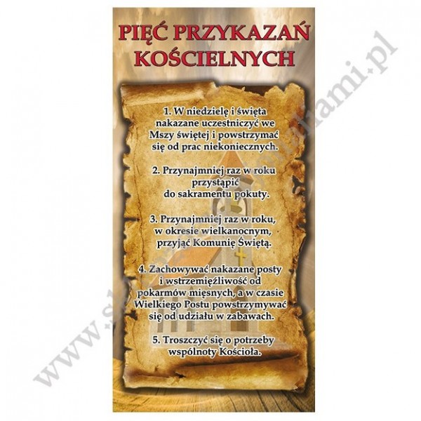 V PRZYKAZAŃ KOŚCIELNYCH - BANER KATECHETYCZNY - WZÓR 2