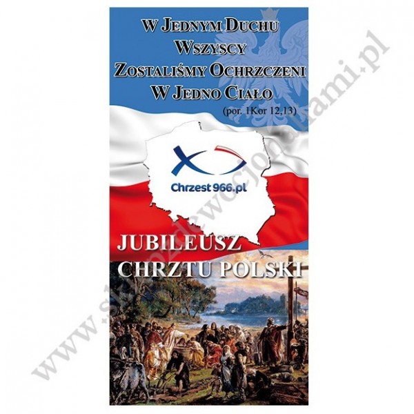 JUBILEUSZ CHRZTU POLSKI - BANER DEKORACYJNY - WZÓR 3