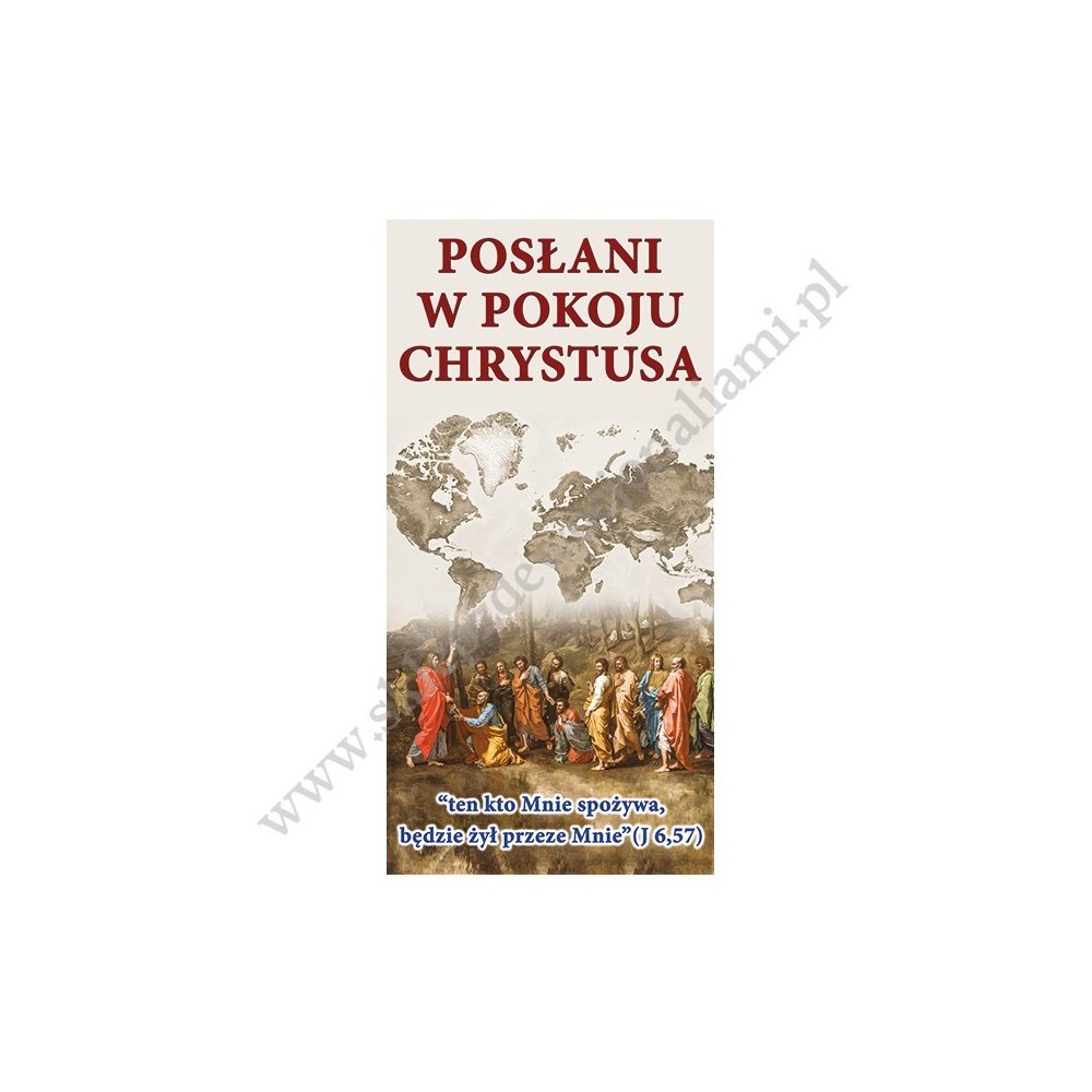 POSŁANI W POKOJU CHRYSTUSA - BANER DEKORACYJNY - WZÓR 19