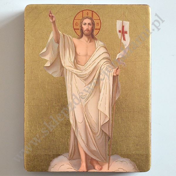 CHRYSTUS ZMARTWYCHWSTAŁY - ikona 12 x 16 cm - 8823